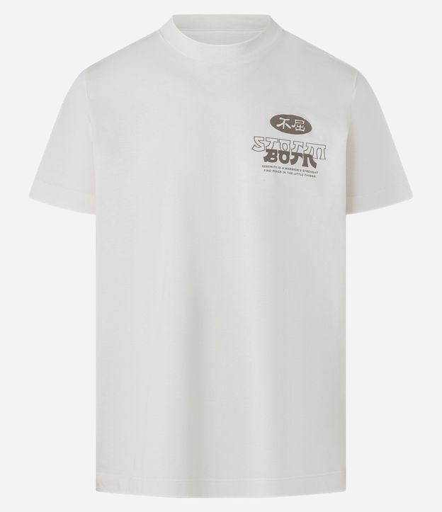 Remera Comfort en Algodón con Estampa Frente y Espalda de Garza 6