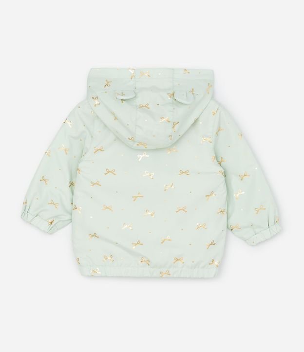 Campera Corta Viento Infantil con Estampa de Moñitas – Talle 0 a 18 Meses 3