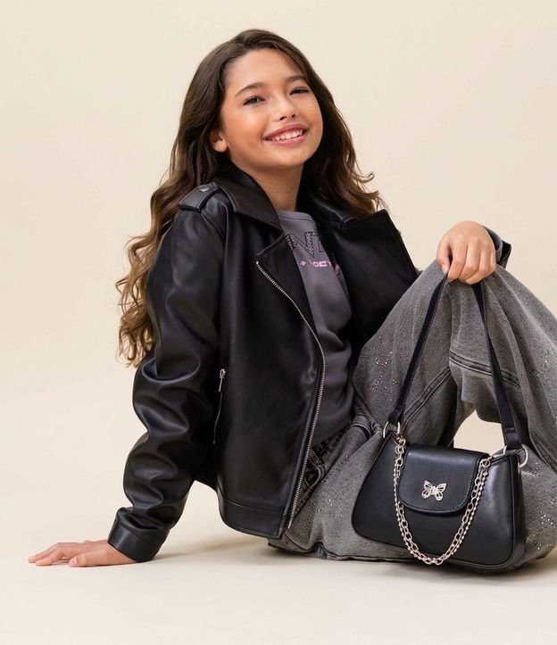 Campera Infantil Biker con Cremallera Assimétrica – Talle 5 a 14 años 1
