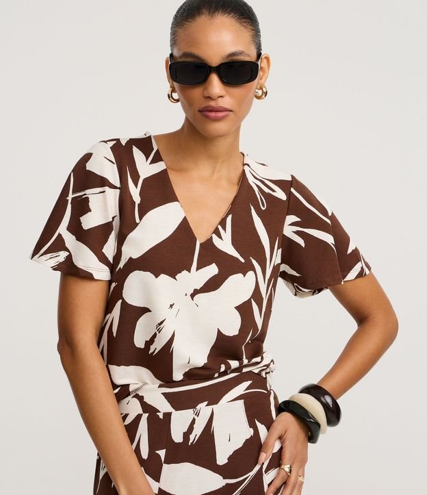 Blusa Sastre en Viscosa con Estampa Floral