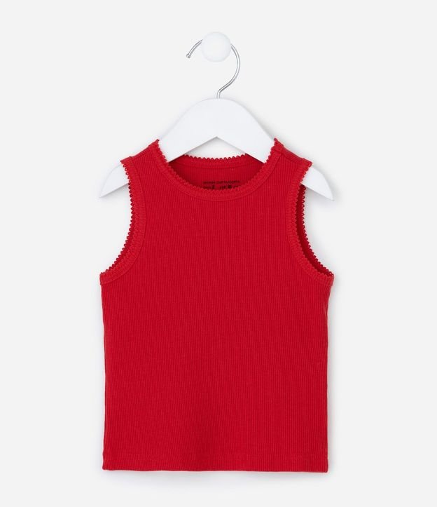 Musculosa Infantil en Ribana con Picueta en las Mangas - Tallas de 1 a 6 años 2