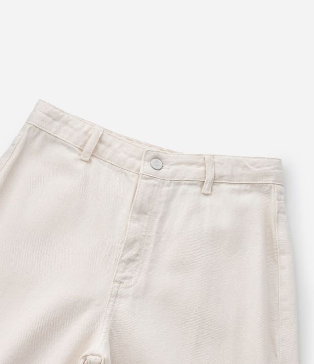 Pantalón Infantil Wide Leg en Sarga con Broderie en la Bajo - Tam  7 a 14 años 7