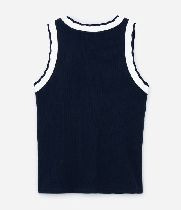 Blusa Musculosa en Ribana con Cuello V en Retilínea Curve & Plus Size 6
