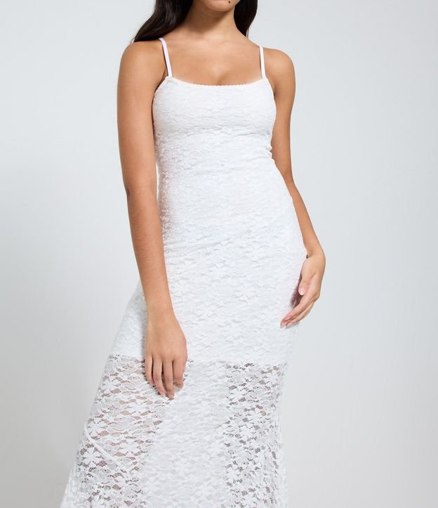Vestido New Midi en Encaje con Bretel Fino 3