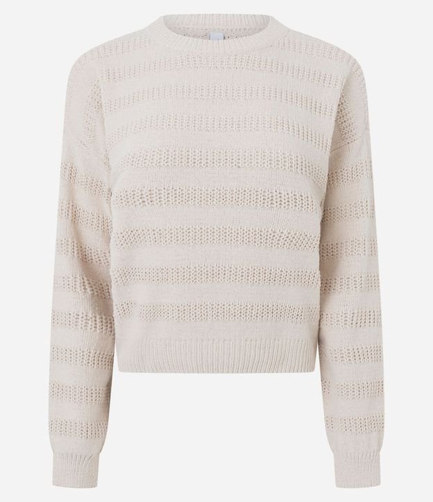 Blusa en Punto Texturizado con Lineas Horizontales 4