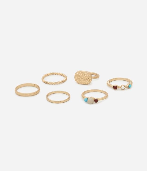 Kit 06 Anillos en Metal con Formatos Diversos 2