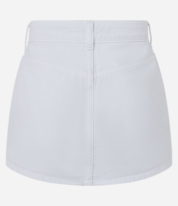 Short Pollera en Jeans con Bajo Nube y Bordado Cutout 6
