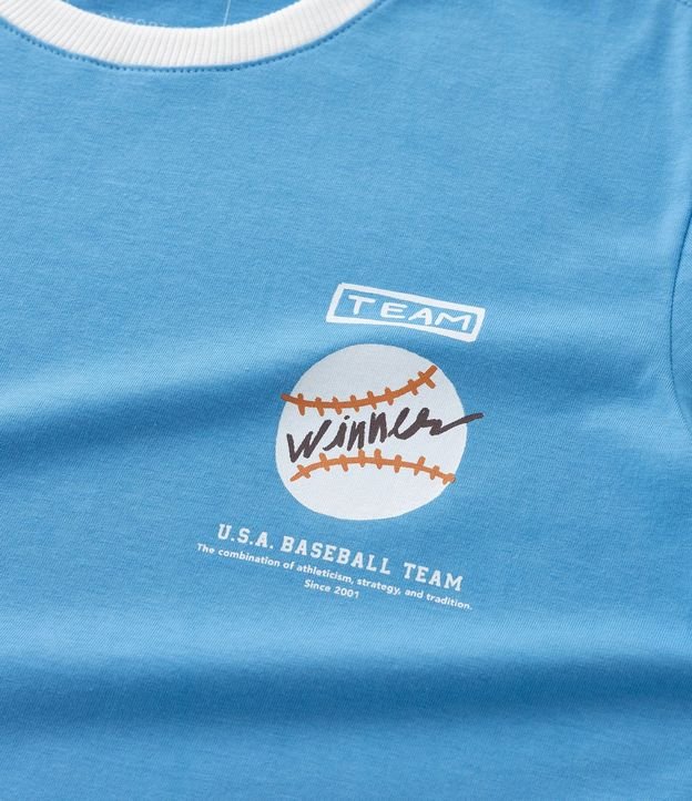 Remera Infantil Regular con Estampa de Baseball - Talle 5 a14 años 5