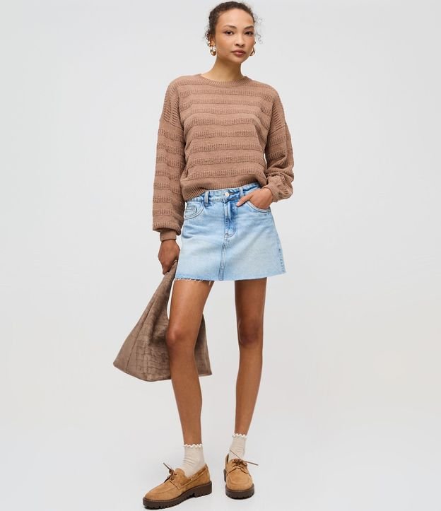 Blusa en Punto Texturizado con Lineas Horizontales 2