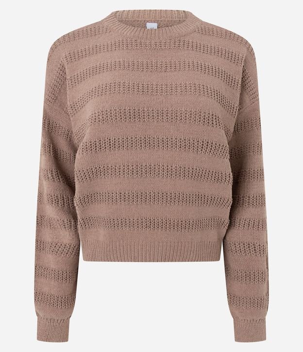 Blusa en Punto Texturizado con Lineas Horizontales 4