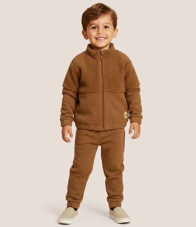 Conjunto Infantil con Campera en Sherpa y Pantalón - Talle 1 a 5/6 años 1