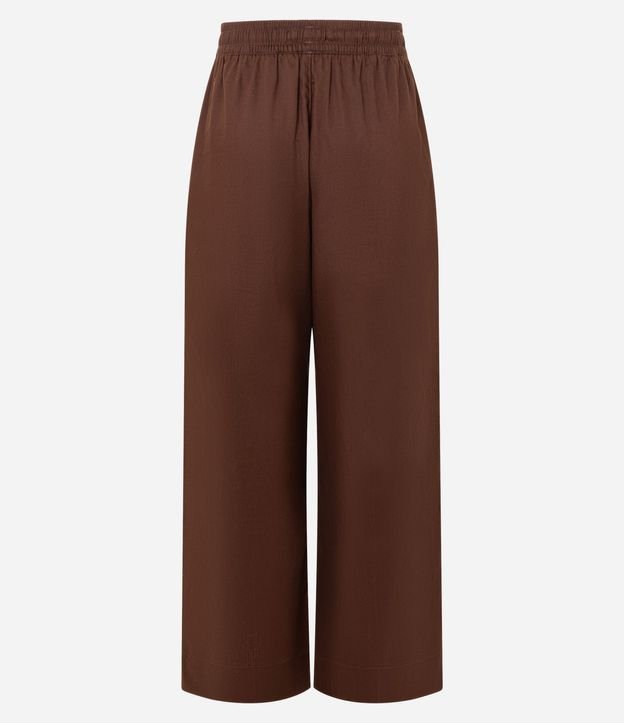 Pantalón Wide Leg en Sarga con Frisos 6