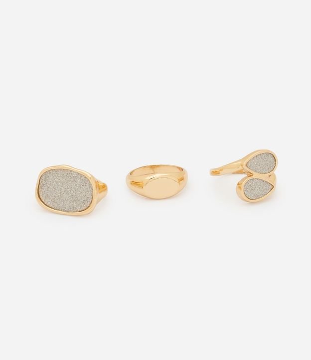 Kit 03 Anillos con Revestimiento Brillante