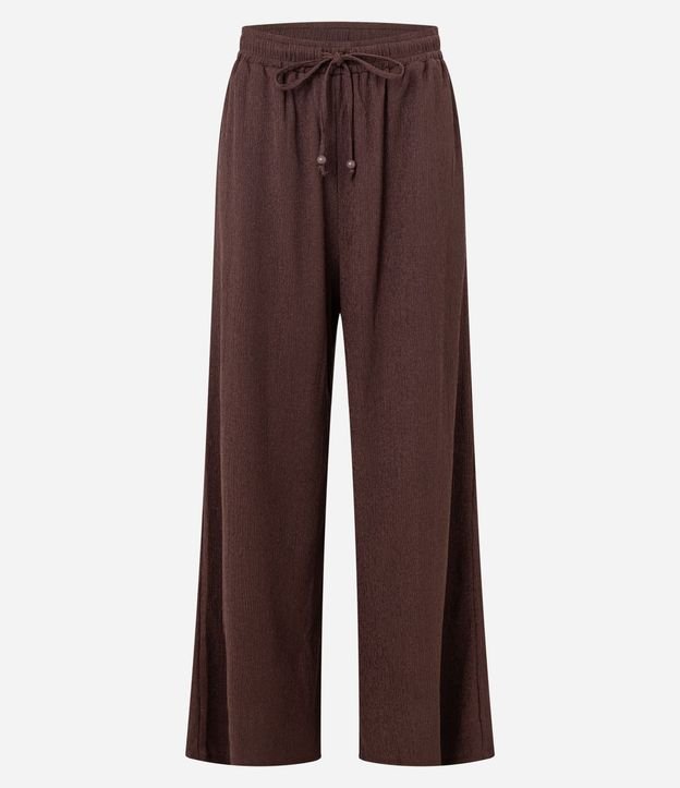 Pantalón Recto con Cintura Elástica y Lazo en la Cintura 1