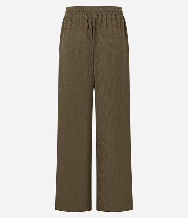 Pantalón Recto con Cintura Elástica y Lazo en la Cintura 3