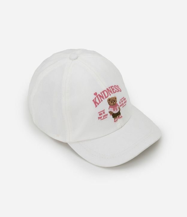 Gorra Infantil Aba Curva con Bordado de Oso - Talle U