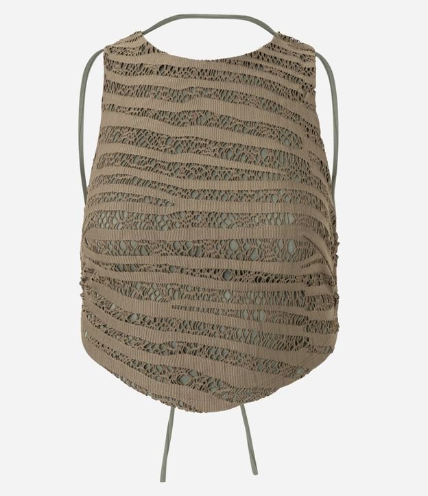 Blusa Frente Única en Encaje Texturizada