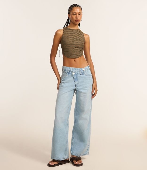 Blusa Frente Única en Encaje Texturizada 2