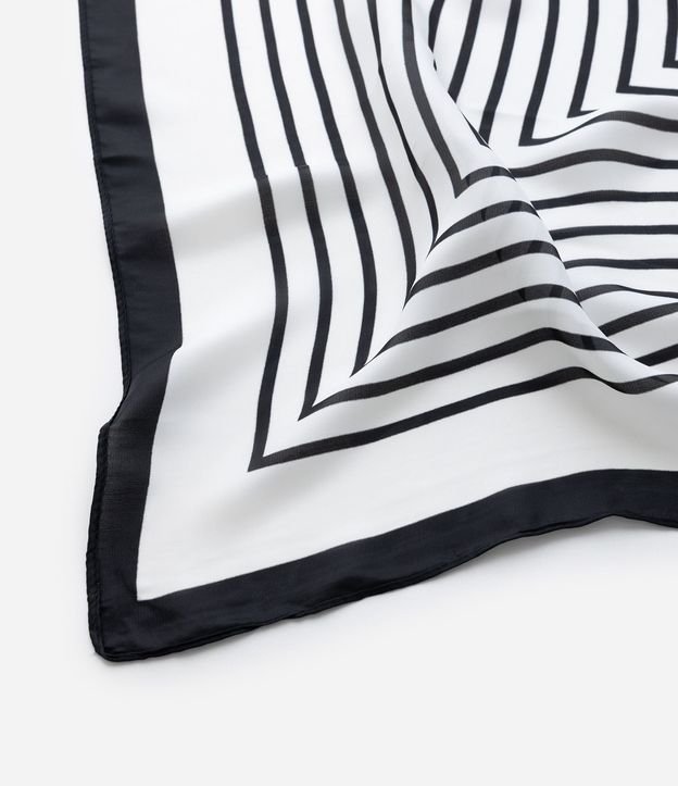 Pañuelo Satinado con Estampado Geométrico de Rayas 3
