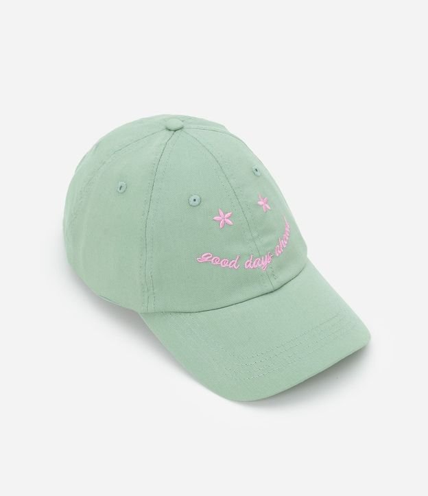 Gorra de Visera Curva en Sarga con Bordado Good Days Ahead 2