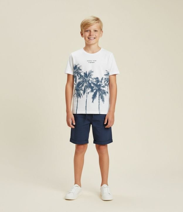 Remera Infantil con Estampa Palmeras - Talle 5 a 14 años