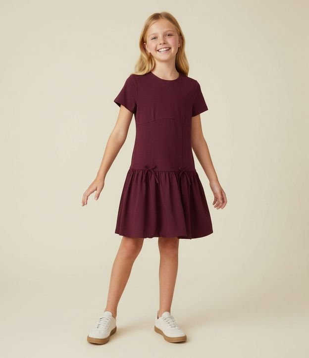 Vestido Infantil en Viscolino con Pollera Balonê – Talle 5 a 14 años 2