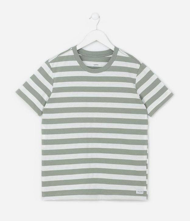 Remera Infantil Comfort con Estampa de Rayas  - Talle 5 a 14  Anos 2