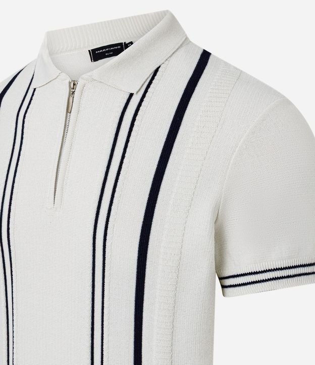 Camisa Polo Slim en Punto con Rayas Contrastantes  6