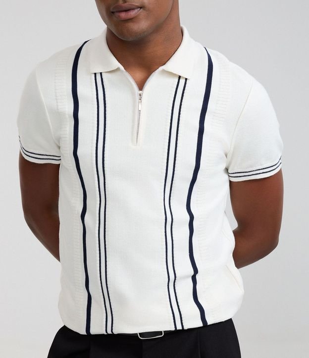 Camisa Polo Slim en Punto con Rayas Contrastantes  3