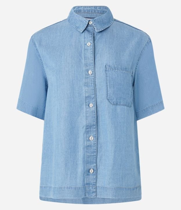 Camisa en Liocel con Botones Delanteros y Bolsillo en el Pecho 5