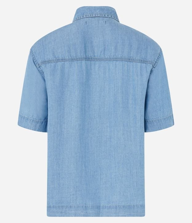 Camisa en Liocel con Botones Delanteros y Bolsillo en el Pecho 6