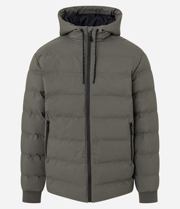 Campera Puffer Deportiva sin Costura con Capucha 4