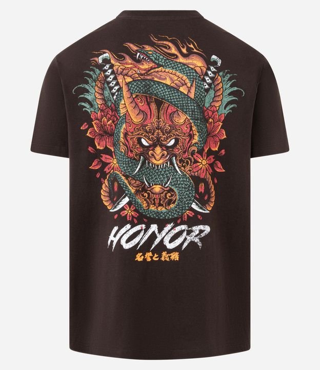 Remera en Algodón con Estampa Frente y Espalda Honor and Duty 8