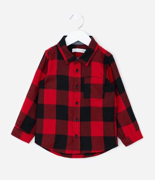 Camisa Manga Larga de Cuadros Búfalo - Talle 1 a 6 años 2