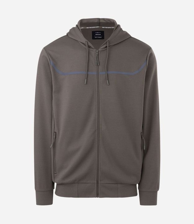 Saco Deportivo Texturizado con Raya Reflectante y Capucha 5