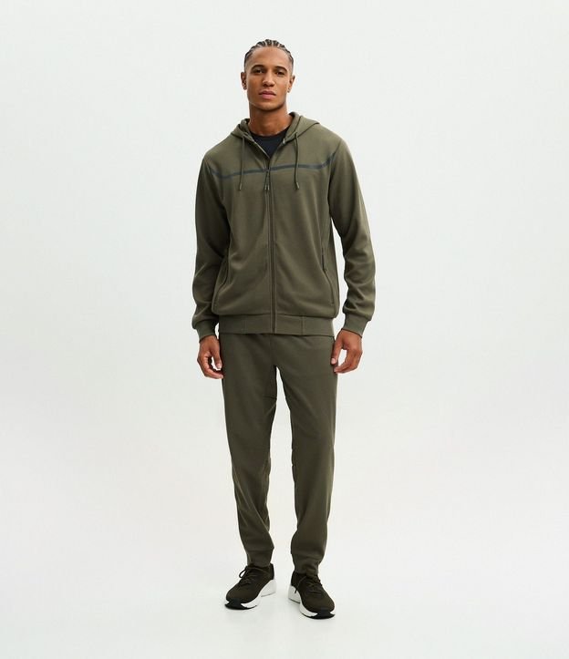 Saco Deportivo Texturizado con Raya Reflectante y Capucha 2