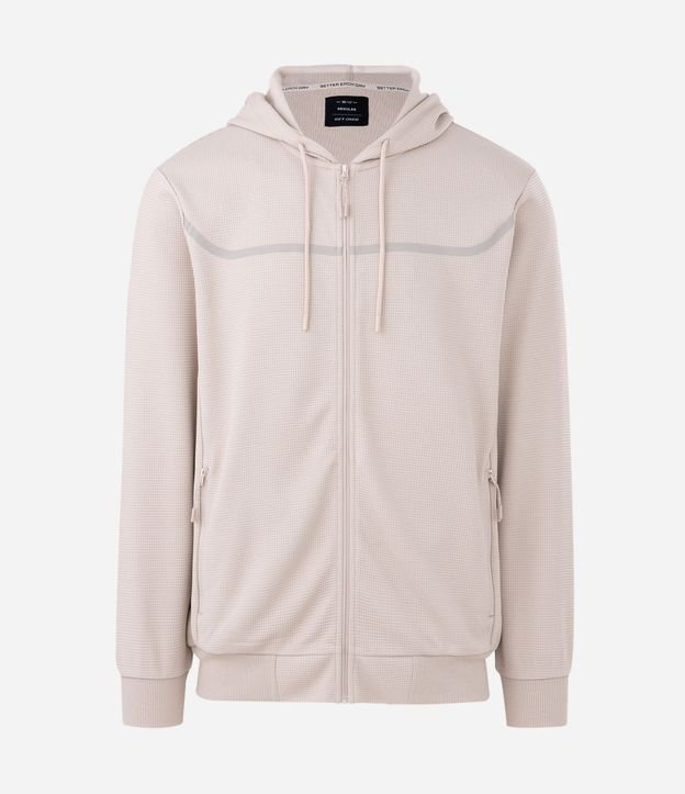 Saco Deportivo Texturizado con Raya Reflectante y Capucha 5