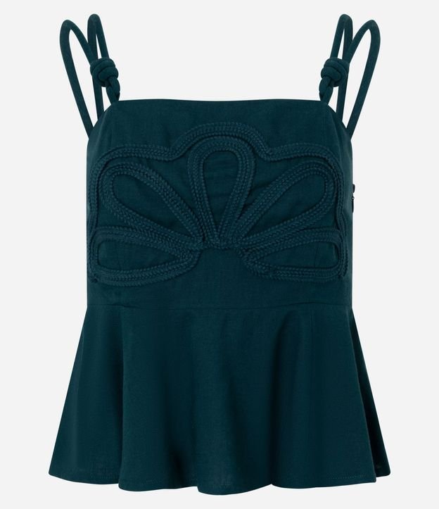 Blusa en Viscolino con Asa Doble y Bajo Peplum 5