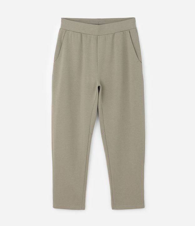 Pantalón Recto Deportivo en Algodón Tecnológico