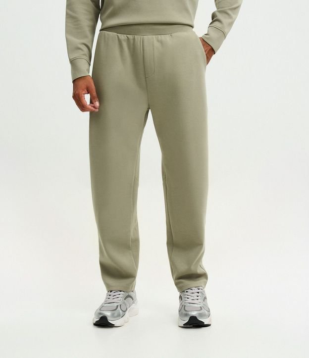 Pantalón Recto Deportivo en Algodón Tecnológico 2