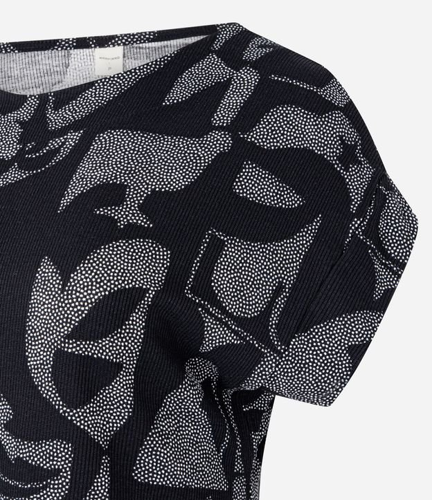 Blusa en Rib con Estampa Abstracta 6