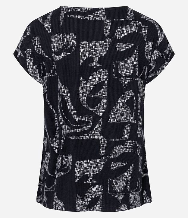 Blusa en Rib con Estampa Abstracta 7