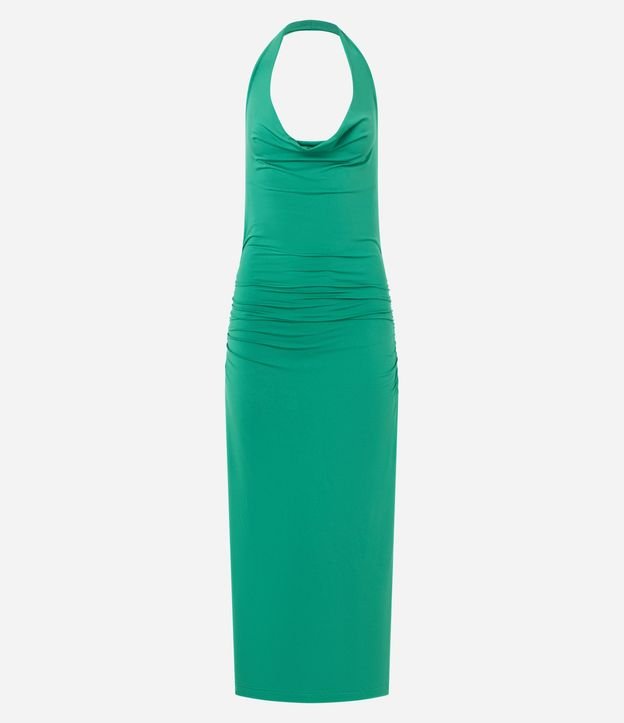 Vestido Frente Única Largo en Microfibra con Escote Degagê 2