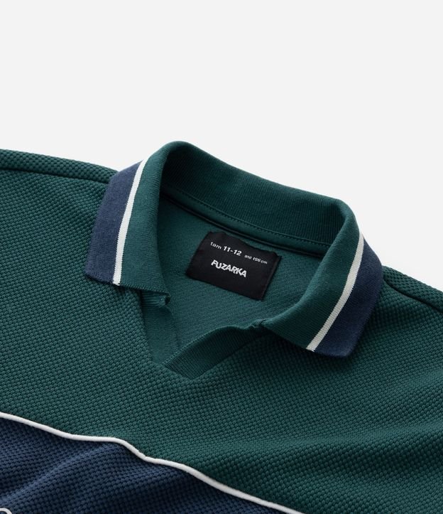 Saco Infantil con Cuello Polo y Recortes Deportivos – Talle 5 a 14 años 5