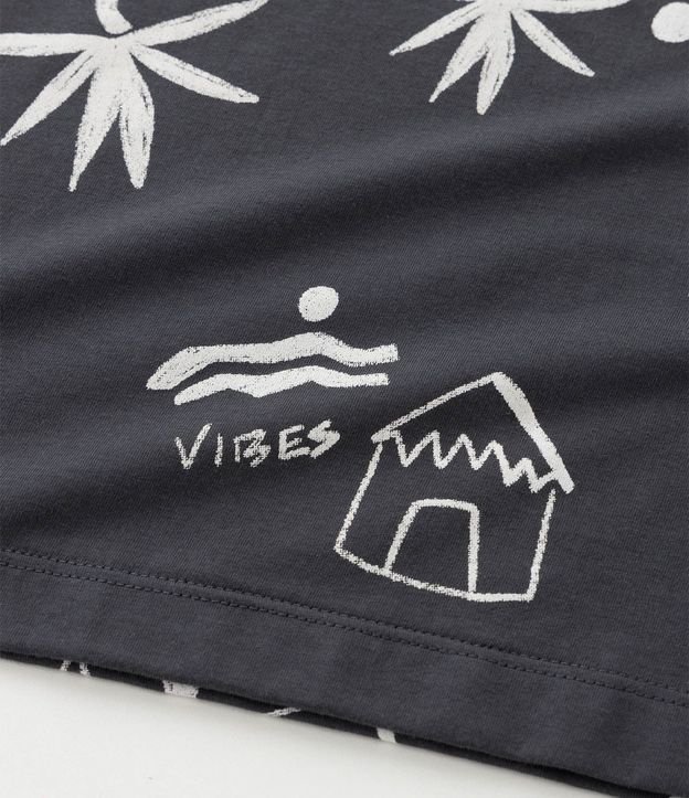 Musculosa Infantil en Algodón con Estampa Tropical - Talle 5 a 14 años 5