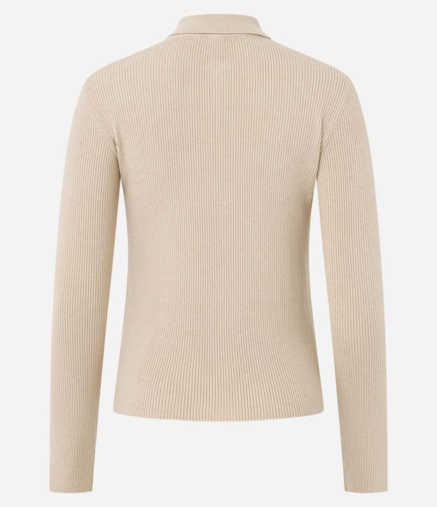 Blusa Manga Larga en Punto Texturizado con Cremallera Delantera 6