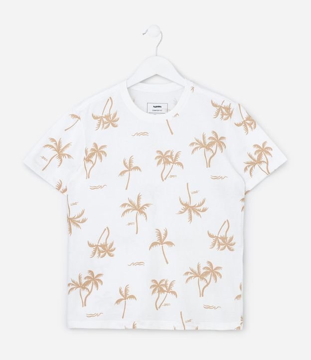 Remera Infantil con Estampa de Mini Íconos de Playa - Talle 5 a 14  Anos