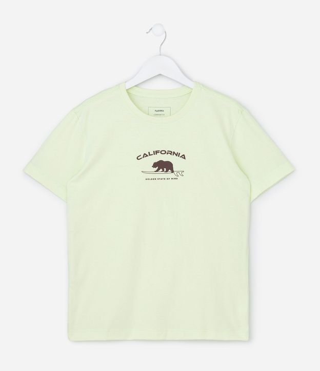 Remera Infantil Regular con Estampa de Oso California - Talle 5 a 14 años