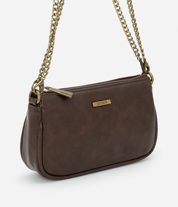 Cartera baguette Pequeña en PU con Asa Desmontable 1
