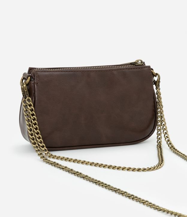Cartera baguette Pequeña en PU con Asa Desmontable 3